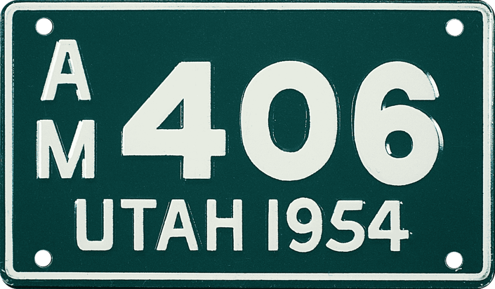 1954 Wheaties License Plates miniature license plate sample